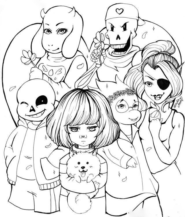 Angry Chara Coloring Pages