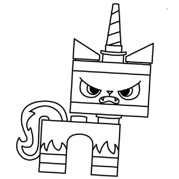 Angry Unikitty Lego Coloring Pages