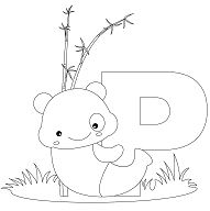 Animal Alphabet Letters Coloring Page