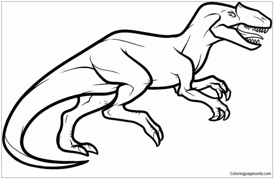 Animal Dinosaurs Allosaurus Coloring Page