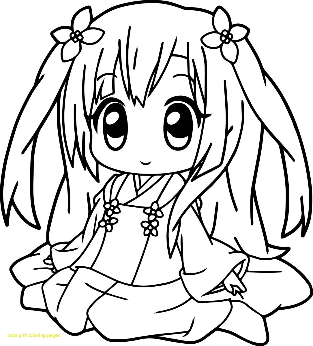 Desenhos de menina de anime com quimono para colorir
