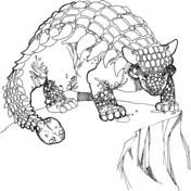 Página para colorir Dino Ankylosaurus Período Cretáceo