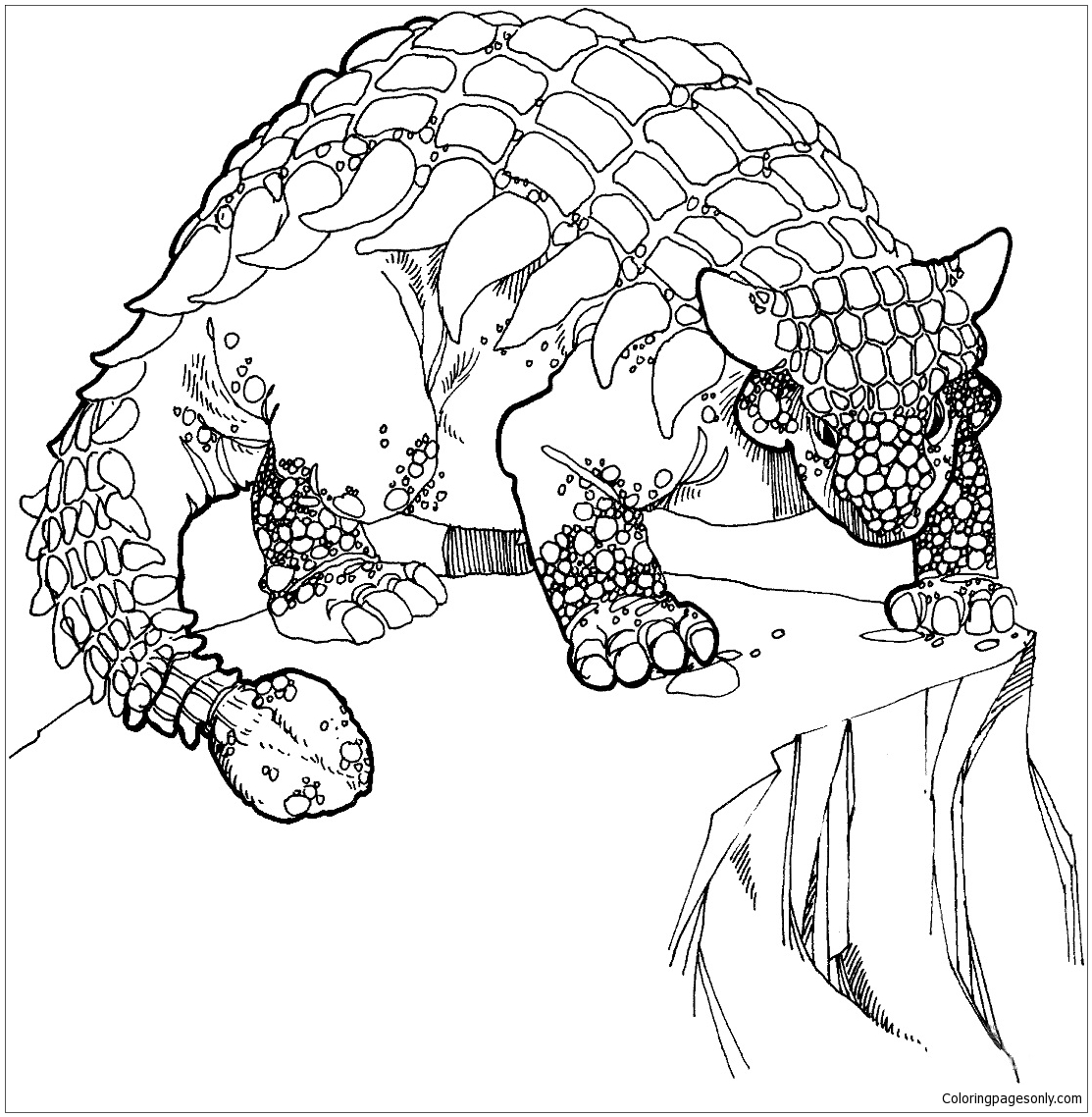 Download Ankylosaurus Cretaceous Period Dino Coloring Pages - Dinosaurs Coloring Pages - Free Printable ...