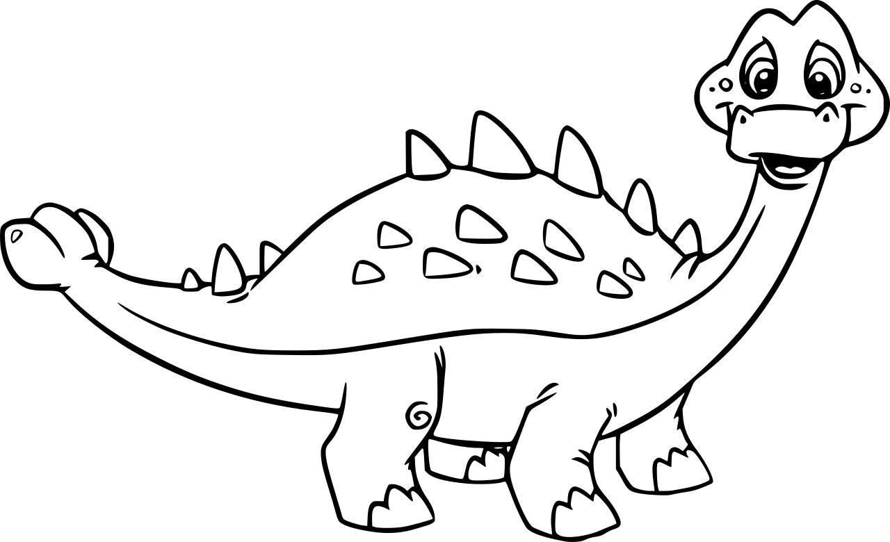 Ankylosaurus Dinosaurus Cartoon Coloring Pages