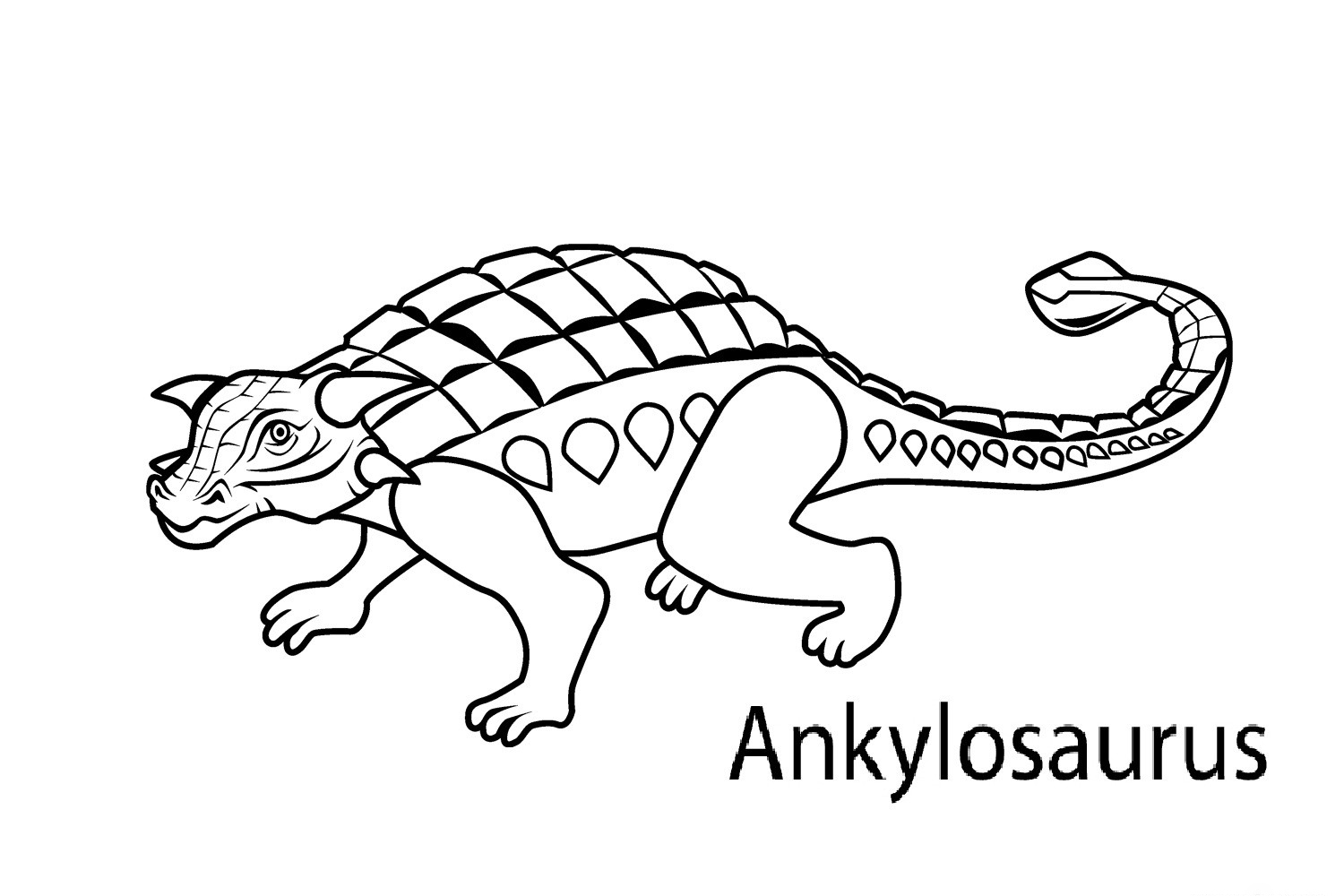 Ankylosaurus is a genus of armored dinosaur. Coloring Page