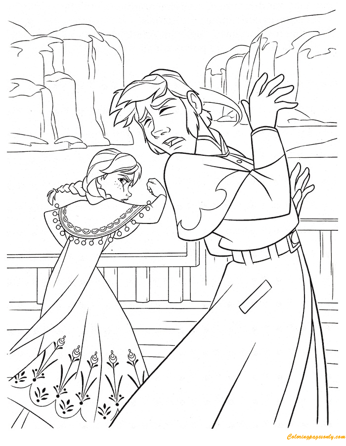 Anna Attacking Hans Coloring Pages