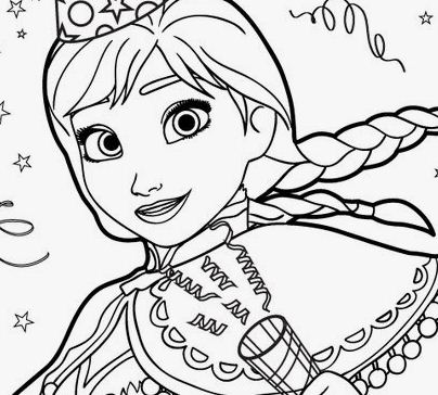 Anna Birthday Party Coloring Page