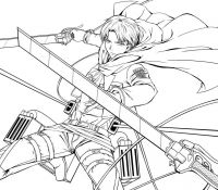 Levi in a raincoat Coloring Pages