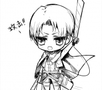Chibi Levi AOT Coloring Pages