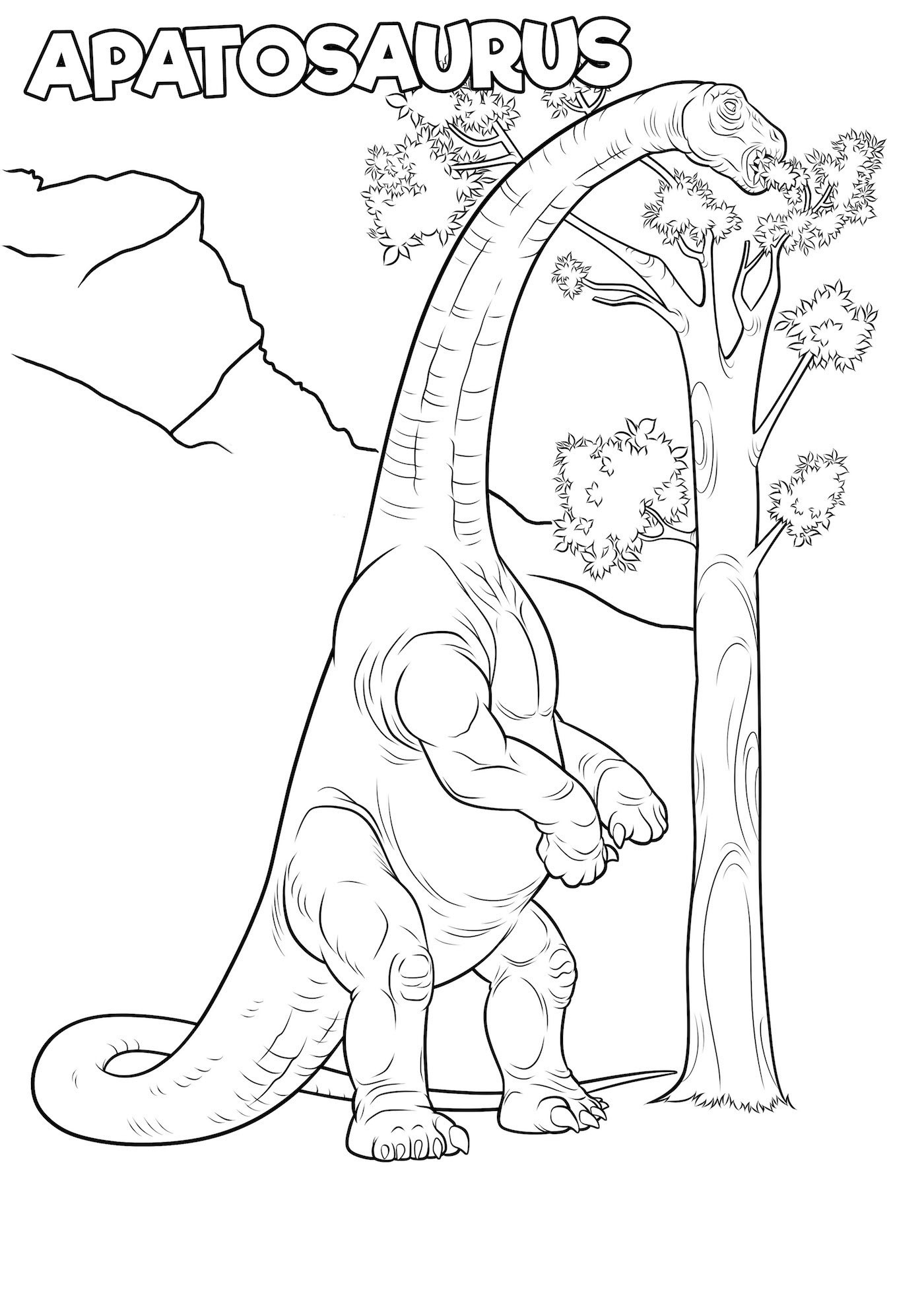 Apatosaur Is Taller Than Trees Coloring Pages