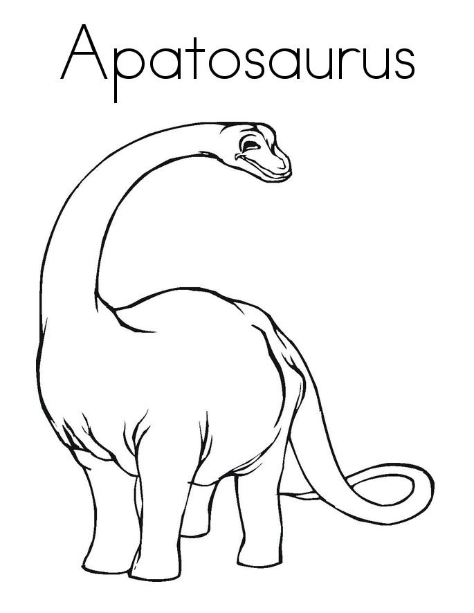 Apatosaurus dinosaurus kleurplaat