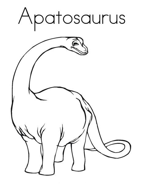 Apatosaurus Dinosaurus Coloring Page