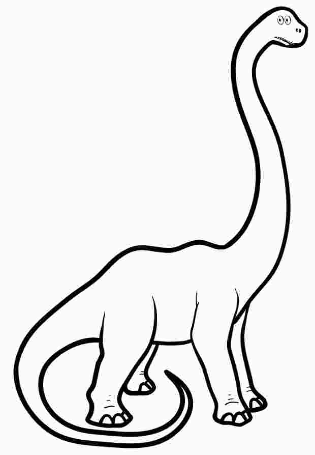 Раскраска Апатозавр имеет очень длинную шею