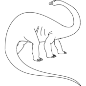 Pagina da colorare di dinosauro giurassico apatosauro