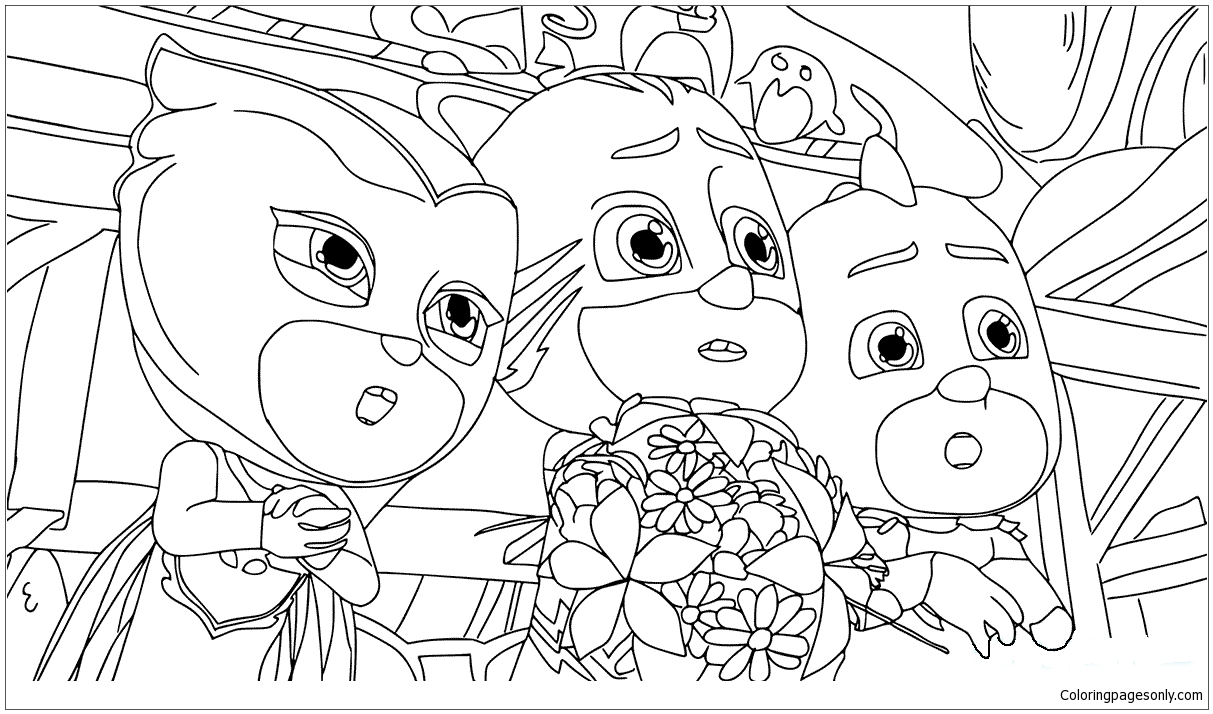 Appealing Pj Masks Coloring Pages