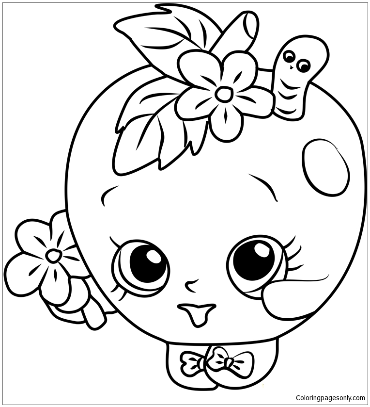 Apple Blossom Shopkins Coloring Pages   Toys and Dolls ...