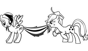 Apple Jack And Rainbow Dash My Little Pony Coloring Page