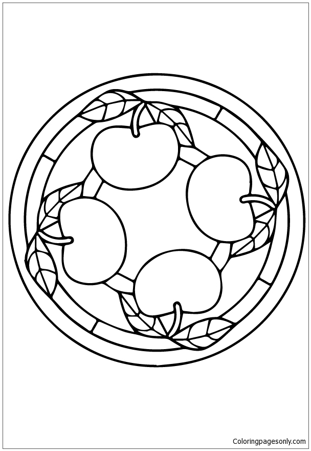 Apfel-Mandala von Mandala