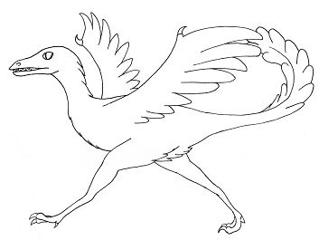 Archaeopteryx Dinosaur 1 Coloring Pages
