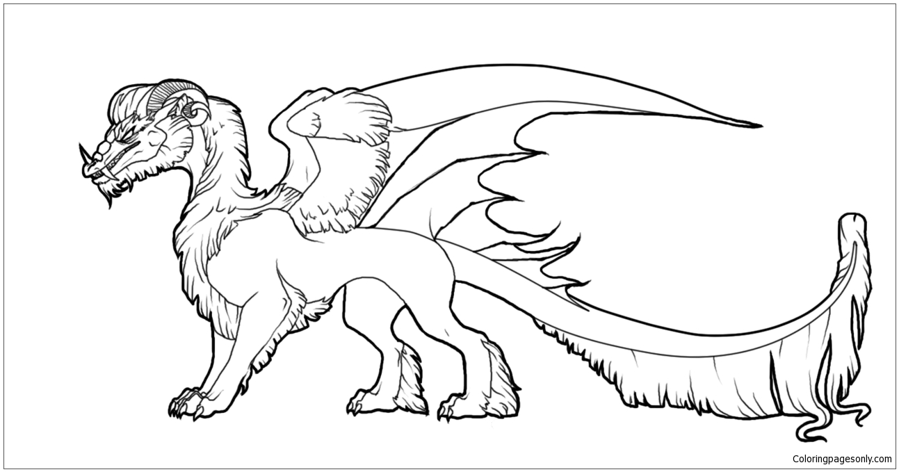 Arctic Dragon Coloring Pages