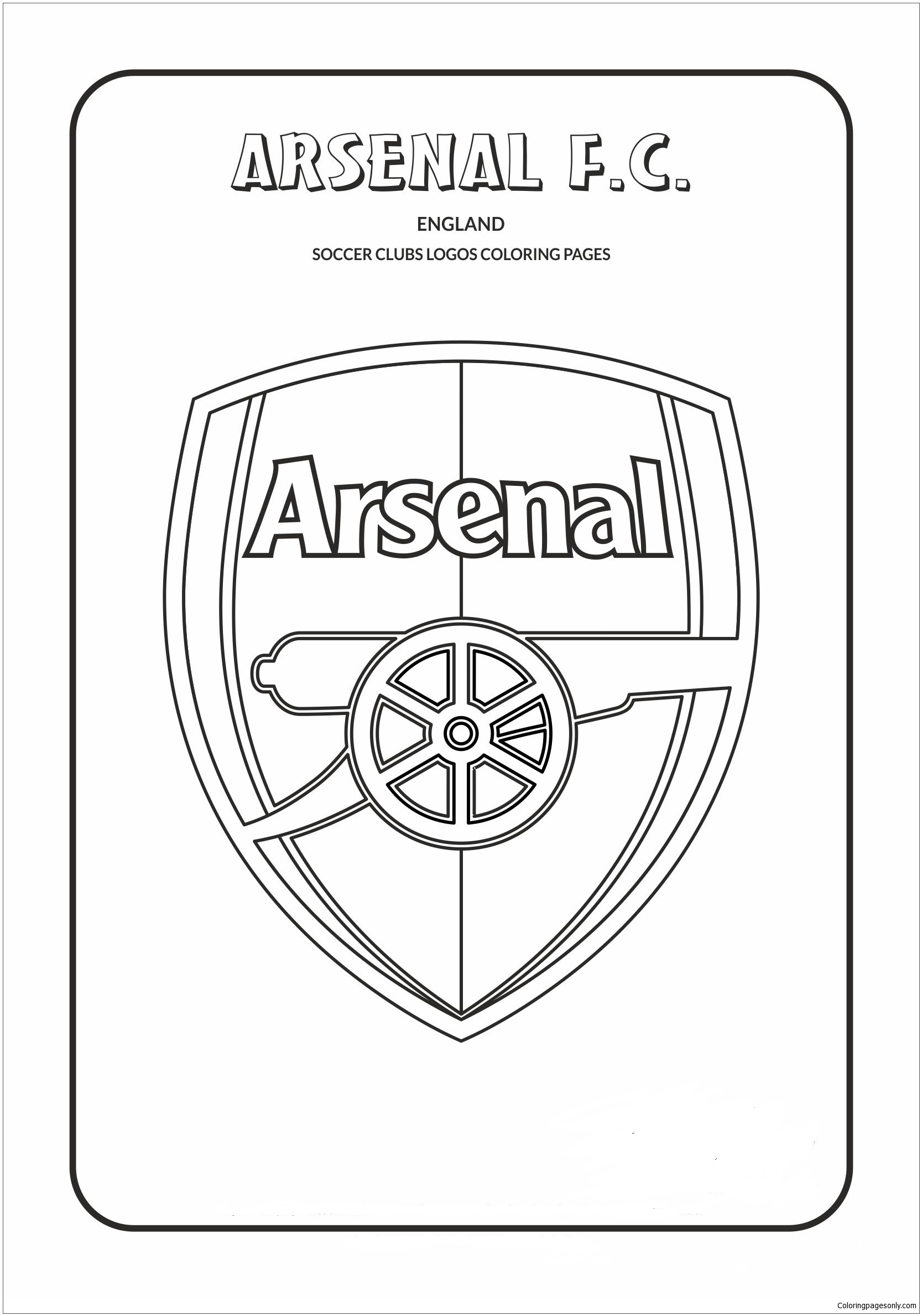 Pagina da colorare dell'Arsenal FC