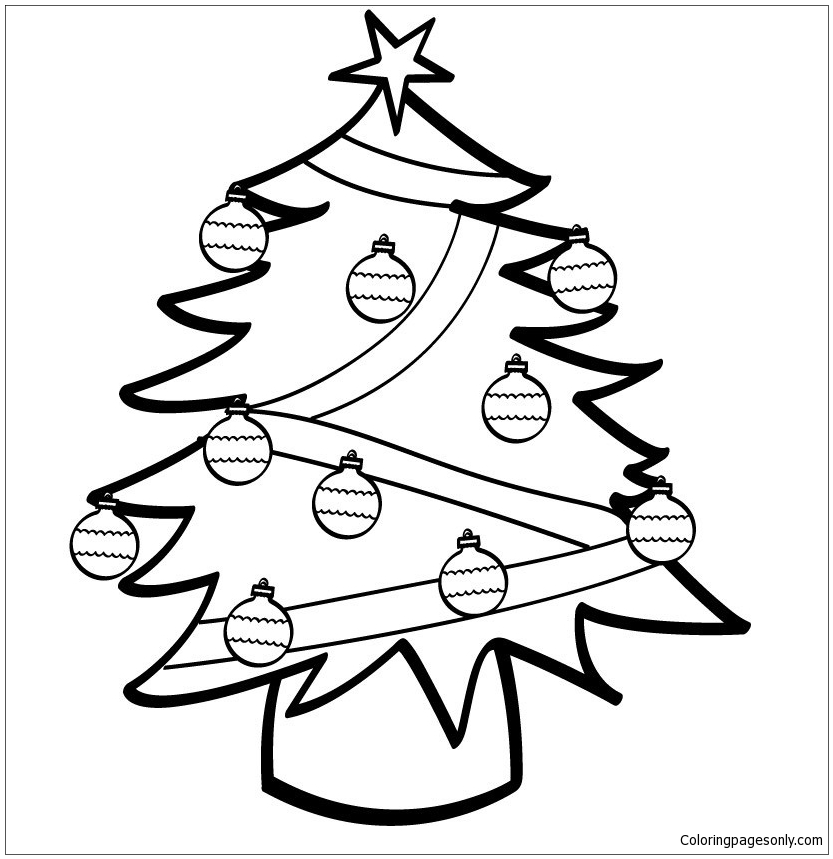 Artificial Christmas Tree Coloring Pages Christmas Coloring Pages Coloring Pages For Kids And Adults