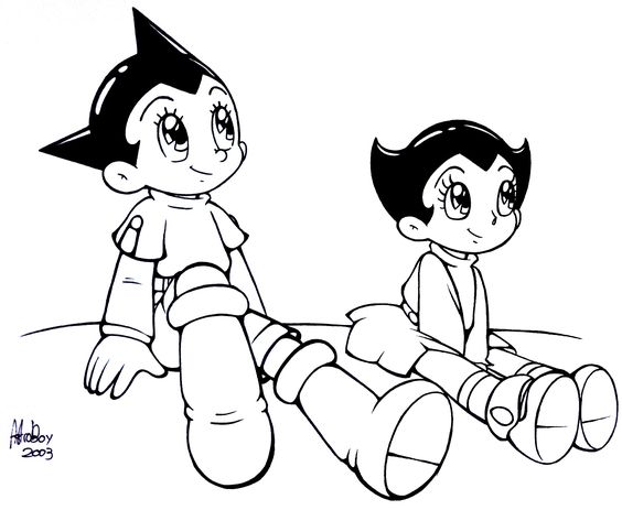 Astro and Uran go to picnic together Coloring Pages