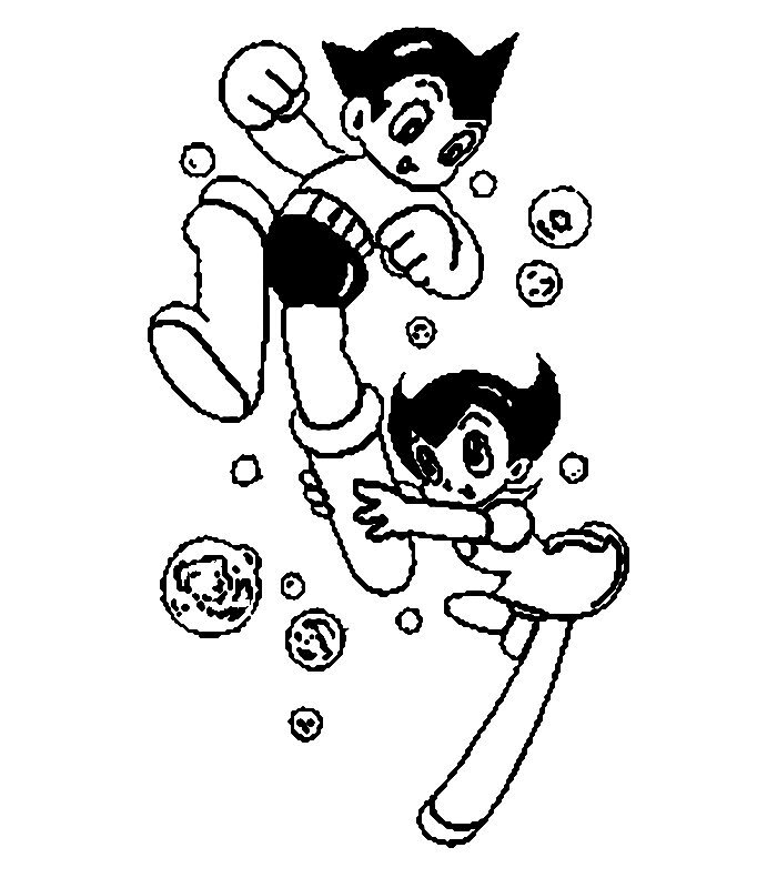 Астро и Уран играют вместе из Astro Boy