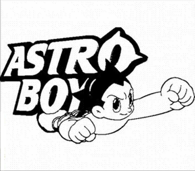 Astro Boy Animation Film Logo Coloring Page