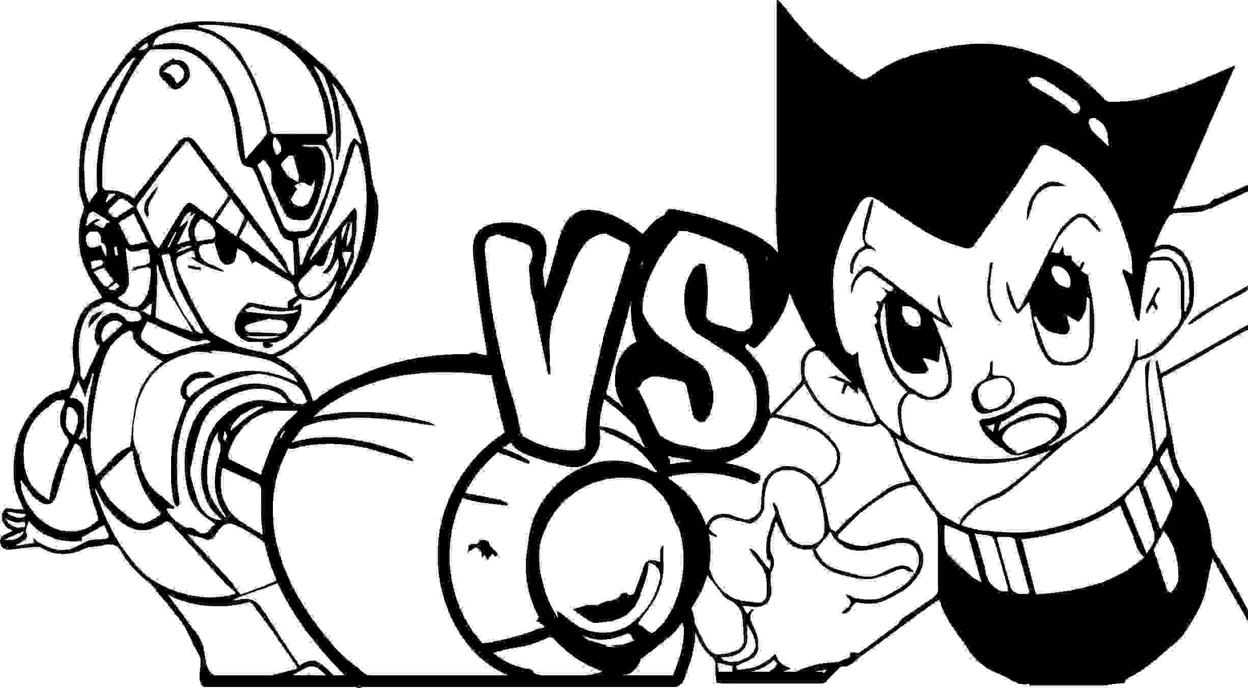 Astro Boy fights to Electro Boy Coloring Pages