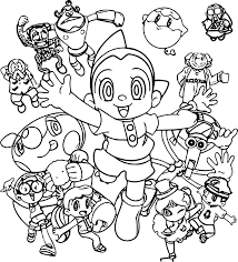 Astro Girl e seus amigos do Astro Boy