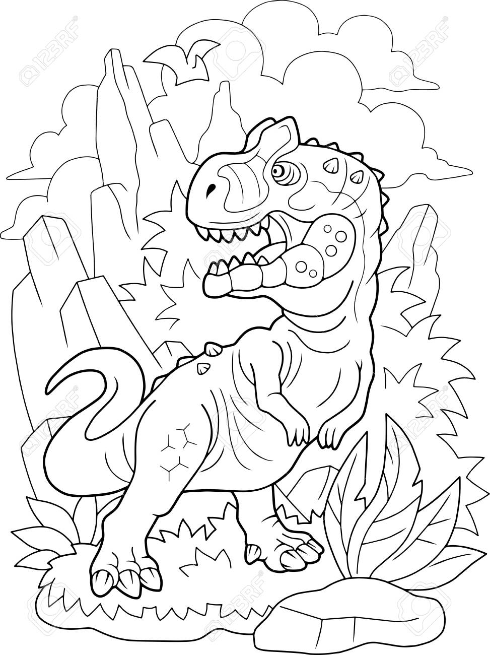 At the mountain Coloring Pages