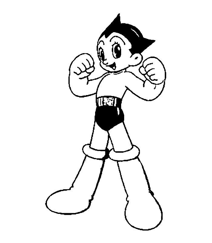 Atom, A Strong Robot In Astro Boy Coloring Pages