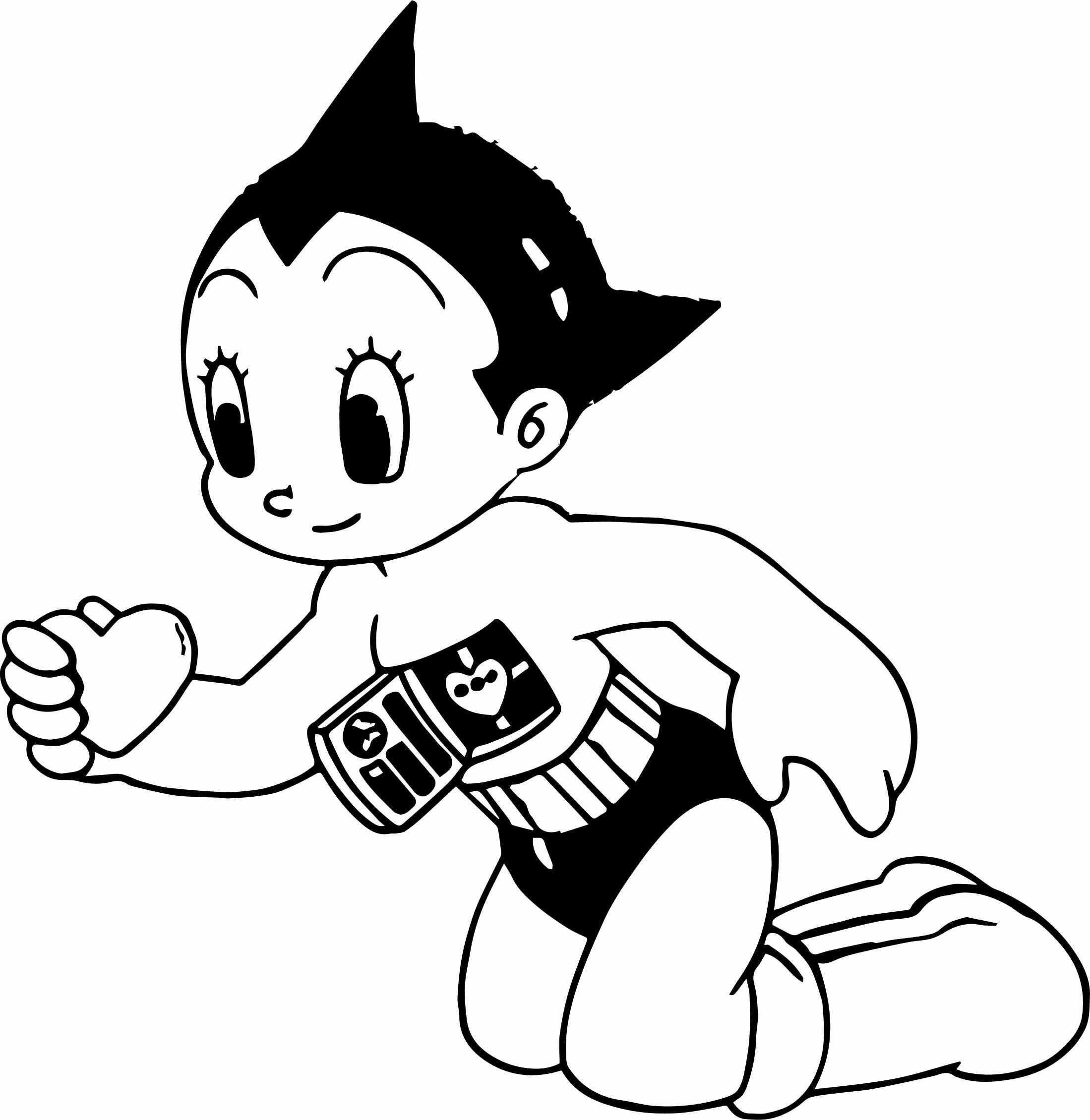 Atom Astro Boy tirou o coração do peito de Astro Boy