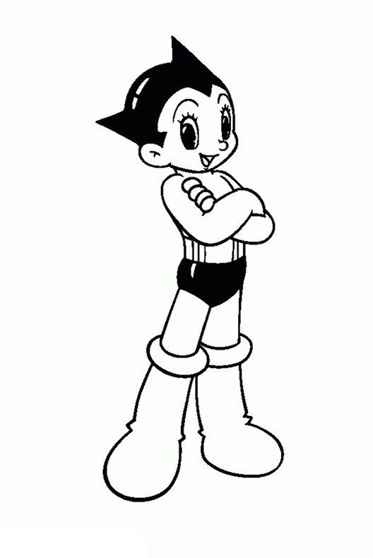 Atom Astro Crossed His Arms Coloring Pages