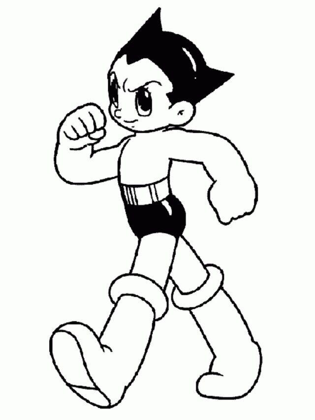 Atom is walking fast Coloring Pages