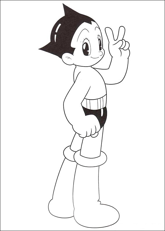 Atom says hello to everyone Coloring Page