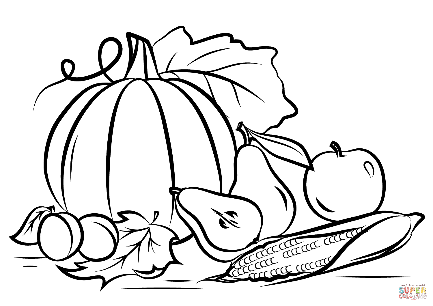 Autumn Harvest Coloring Page