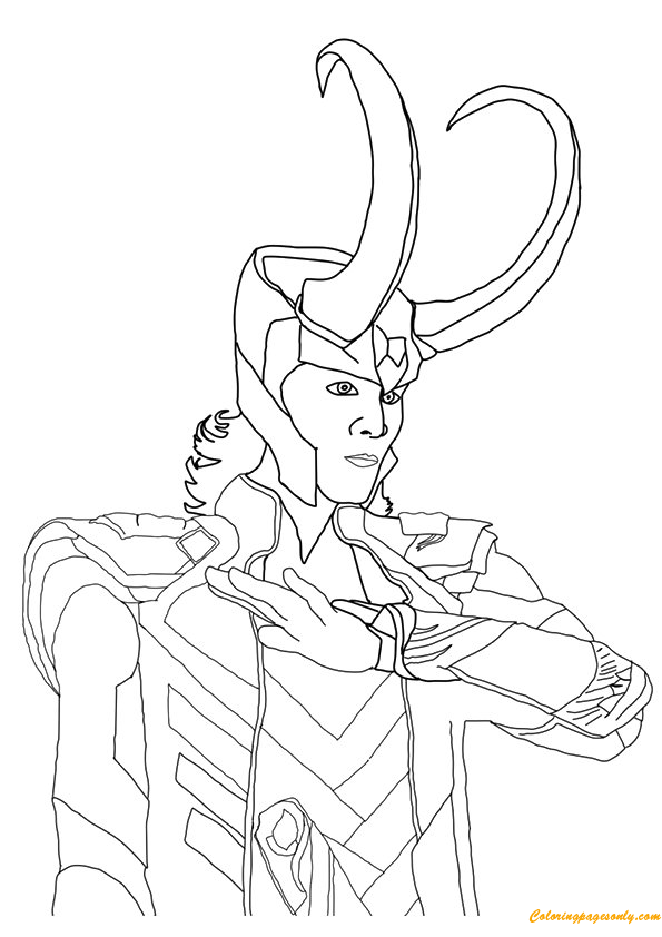 Desenhos de Loki para Colorir, Pintar e Imprimir 