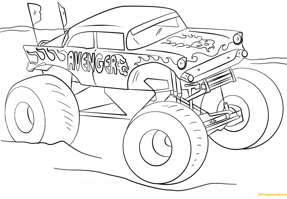 Avenger Monster Truck Coloring Pages