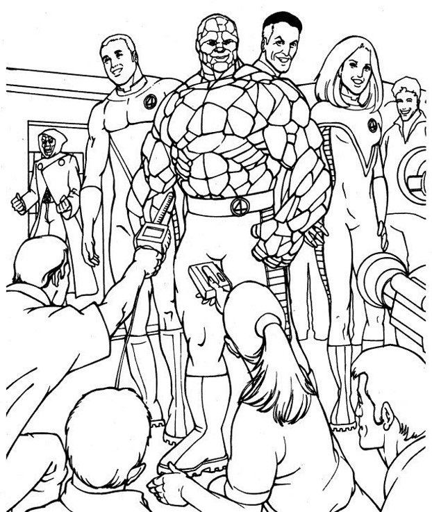 Avengers Meet the Press Interview Coloring Page