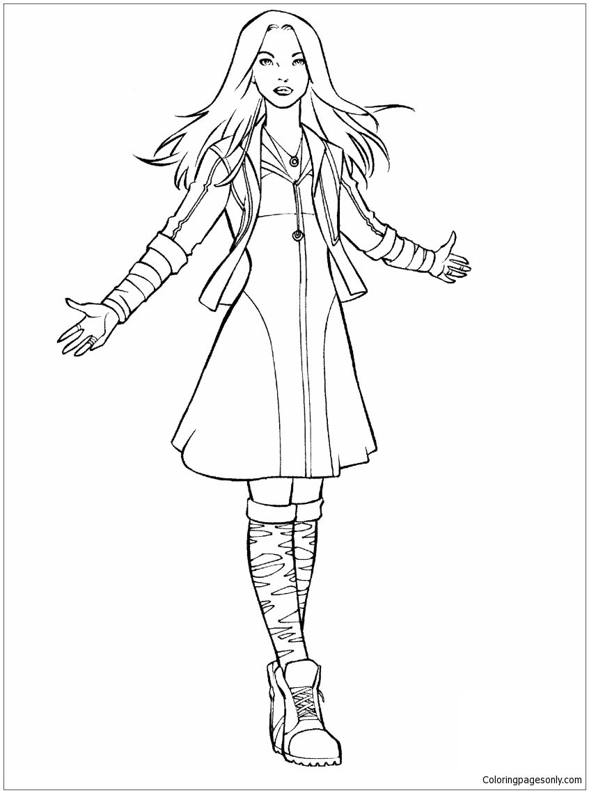 Avengers Scarlet Witch Coloring Page