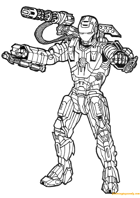 Avengers War Machine Coloring Pages