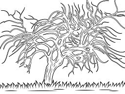 Avond Evening the Red Tree by Piet Mondrian Coloring Pages