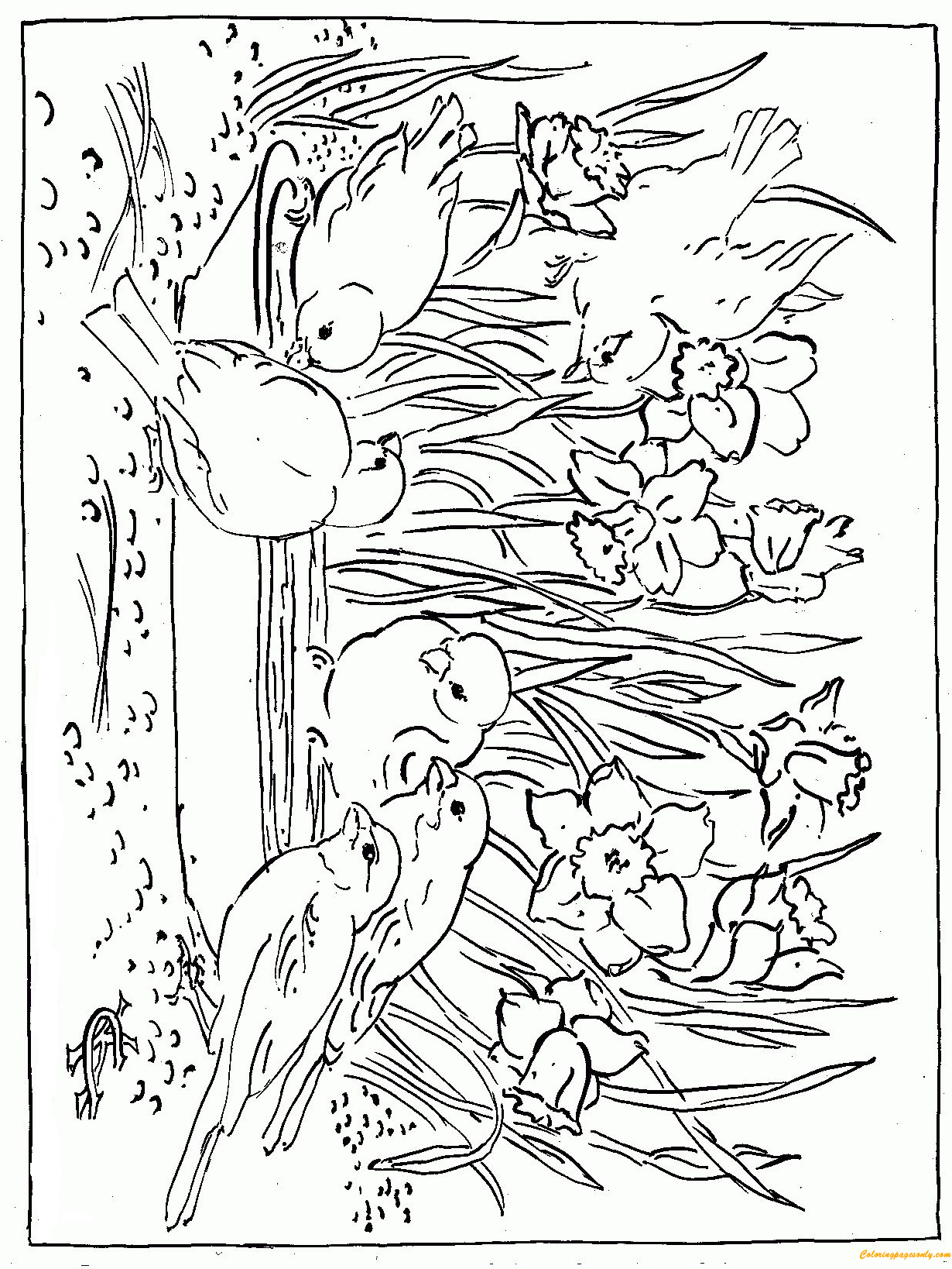 Download Awesome Nature Scene Coloring Page - Free Coloring Pages Online