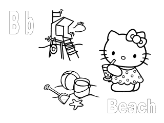 B Is For Beach Coloring Pages