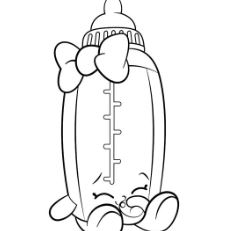 Baby Bottle Dribbles Shopkins Coloring Page
