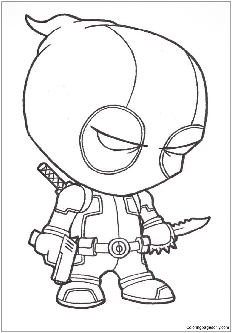 Baby Deadpool Coloring Pages   Deadpool Coloring Pages   Coloring ...