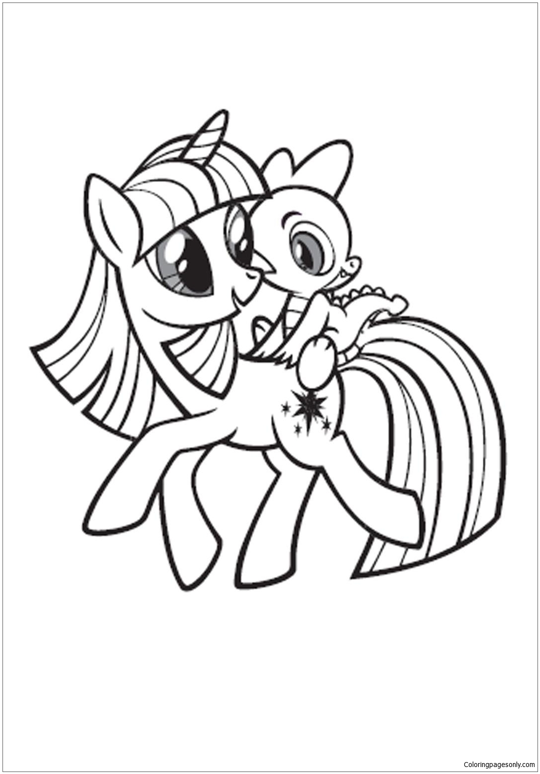 Baby Dinosaur With My Little Pony Coloring Pages Cartoons Coloring Pages Coloring Pages For Kids And Adults