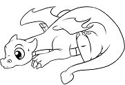 Baby Dragon 1 Coloring Page